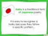 Haiku Poetry - Year 3 and 4 Teaching Resources (slide 6/19)